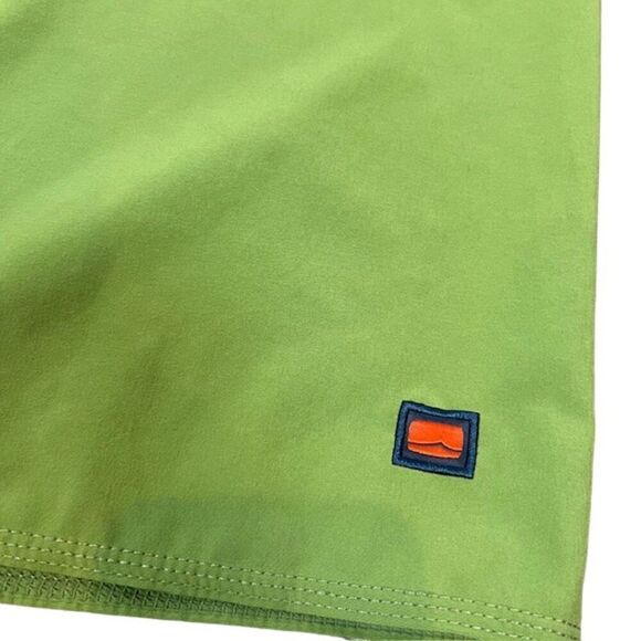 Cova Men's Swim Trunks Green with Blue Tie Waist Size 38 - Picture 2 of 9